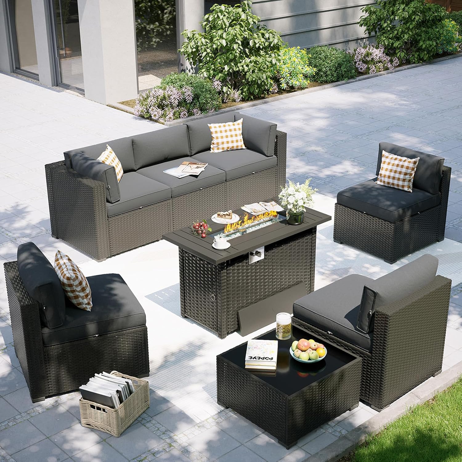 Outdoor Furniture With Fire Pit - Patio Furniture Set with Fire Pit