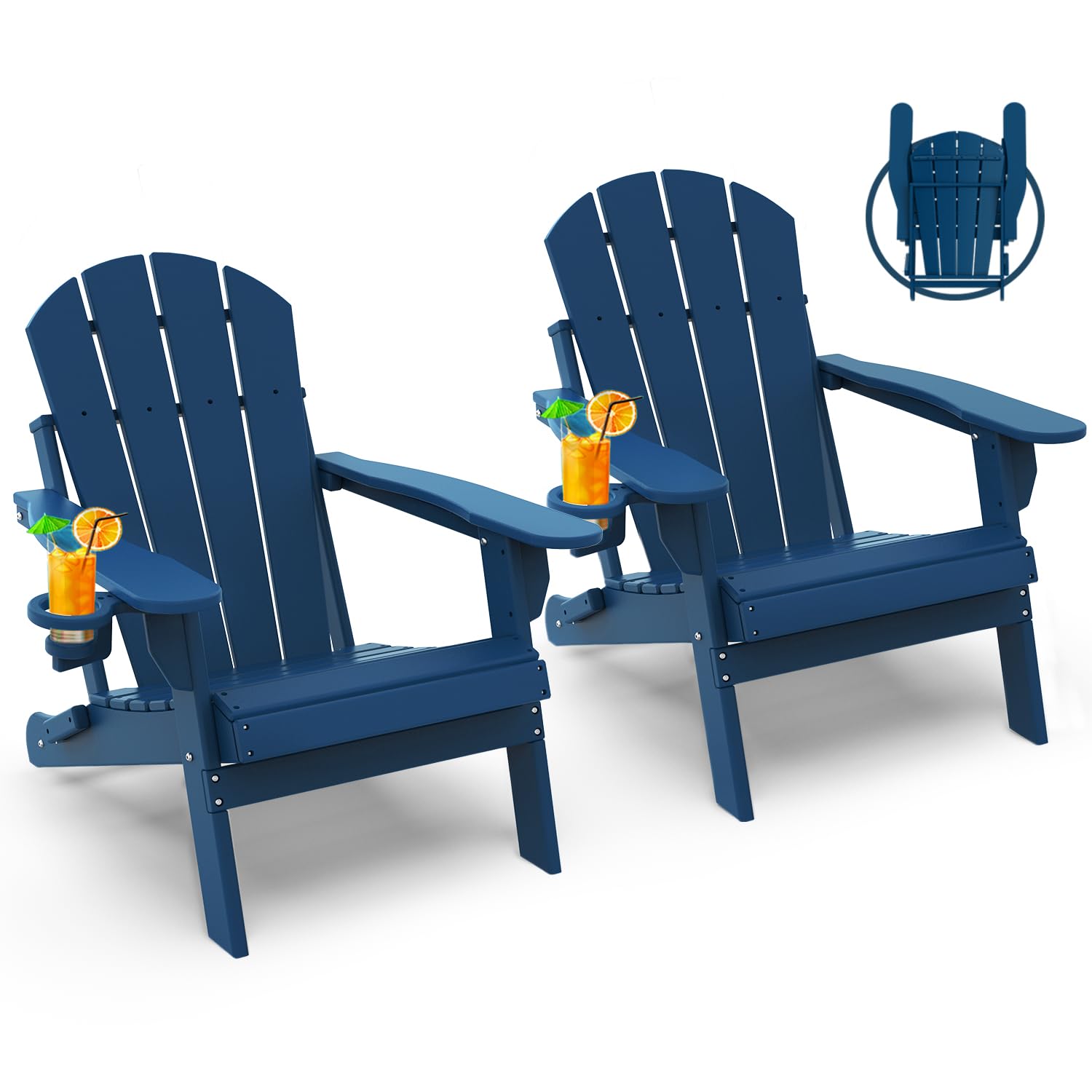 Outdoor Furniture With Fire Pit - Chair Set 2, Folding All Weather