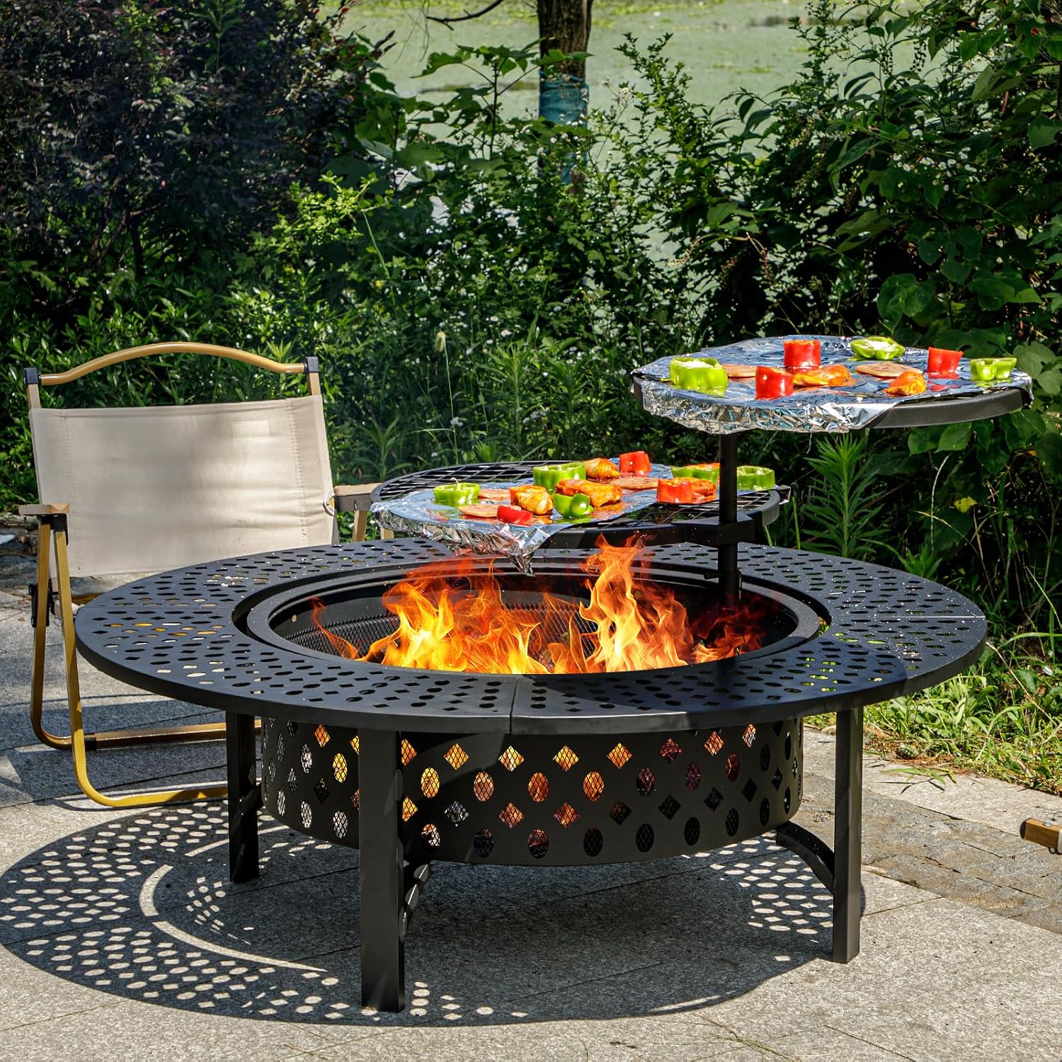Extra Large Wood Burning Fire  - Outdoor Furniture With Fire Pit review and price