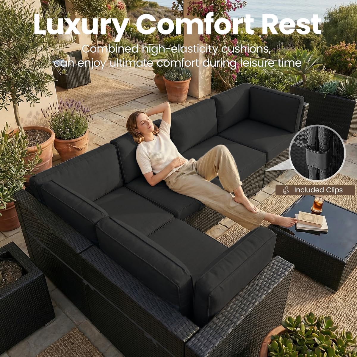 8 Pieces Patio Furniture Set w - Outdoor Furniture With Fire Pit review and price