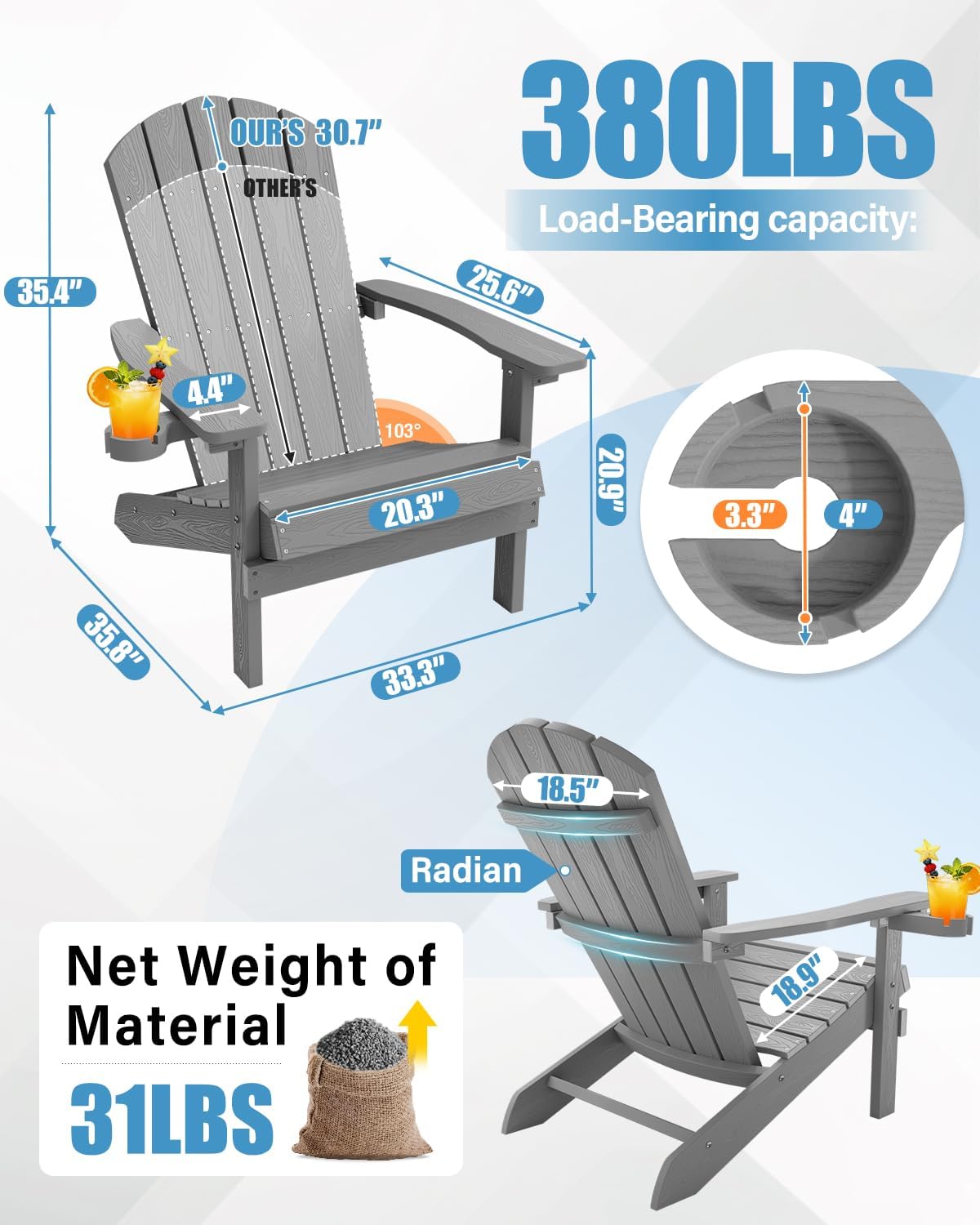 Weather Resistant Adirondack C - Outdoor Furniture With Fire Pit review and price