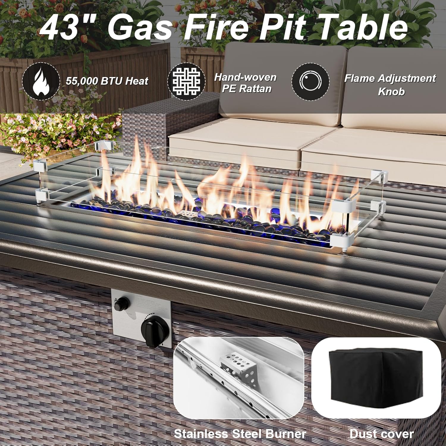 Patio Furniture Set with Fire  - Outdoor Furniture With Fire Pit review and price
