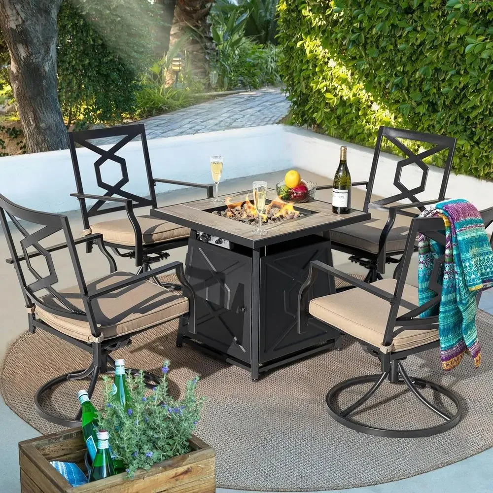 5-Piece Outdoor Patio Furnitur - Outdoor Furniture With Fire Pit review and price